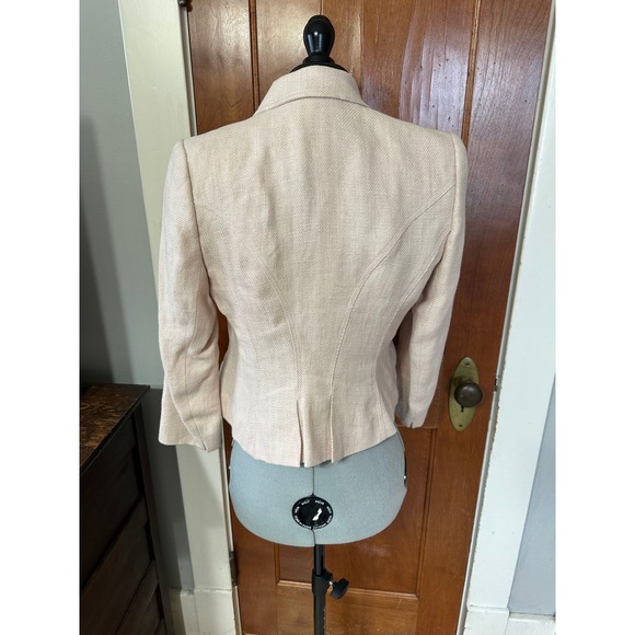 LAUREN Ralph Lauren Blazer Soft Blush Linen Blend Button Tailored Jacket 8P - Picture 2 of 8